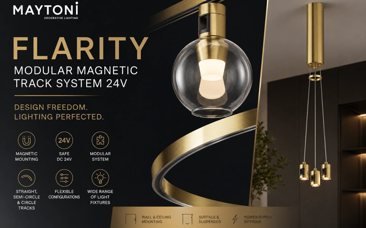 FLARITY od Maytoni – nowoczesny magnetyczny system szynowy 24 V