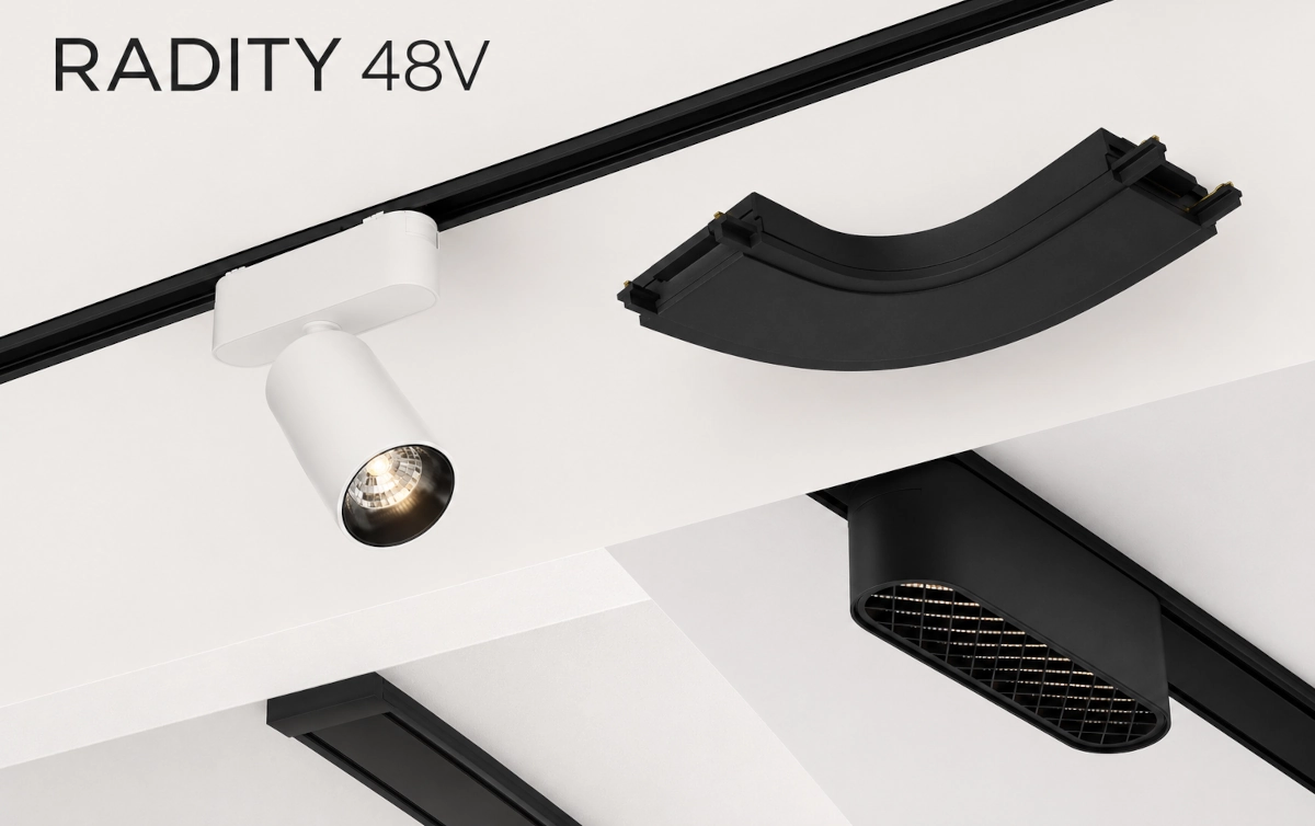 RADITY od Maytoni – nowoczesny system magnetycznego oświetlenia szynowego 48 V