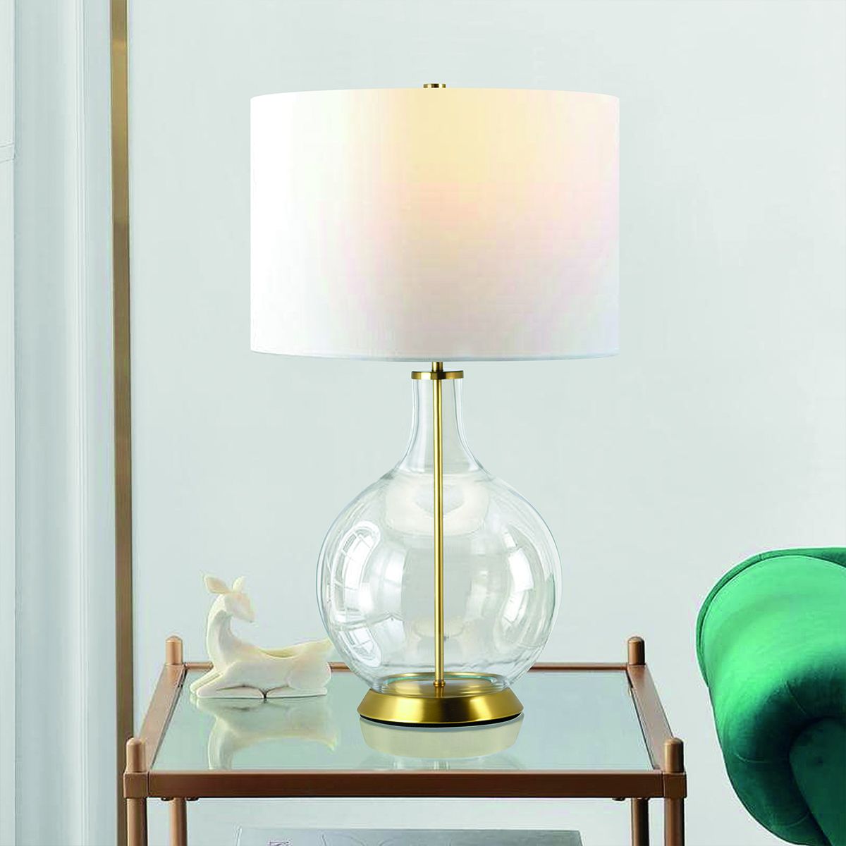Elstead Lighting-Orb-ORB-CLEAR-AB-WHT-ELSORB-CLEAR-AB-WHT