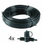 Przewód zasilający 10mb + 4 x złącze IP68 SPT-1W 120W 6007011 Garden Lights