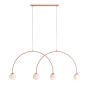 Aldex UNA 4 CORAL L 1116L11_L lampa wisząca 4x10W/E14