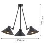 Argon ALTEA 1452 lampa wisząca 3x15W/E27  IP20
