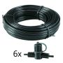 Przewód zasilający 15mb + 6 x złącze IP44 SPT-3W 150W 6008011 Garden Lights