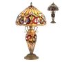 Prezent TIFFANY XXI. 1706 lampka stołowa 2x60W/E27|1x7W/E14 IP20
