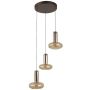 Italux Carote PND-24011-3-COPP lampa wisząca 3x16W/LED 1002lm 3000K IP20