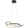 Italux Casar PND-24002-BK-GD lampa wisząca 1x40W/LED 3400lm 3000K/4000K/6000K IP20