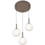 Italux Montes PND-02217-3-BRO lampa wisząca 1x18W/LED 2200lm 3000K/4000K/6000K IP20