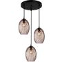 Italux Novala PND-3031-3A-BK-CF lampa wisząca 3x40W/E27   IP20