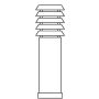 Norlys Alta 293BC lampa stojąca 1x9W/E27 IP65
