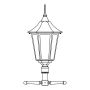 Norlys Modena 3012BD oprawa latarni 1x9W/E27 IP54