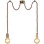 Trio ROPE 310100204 lampa wisząca 2x60w/e27   ip20