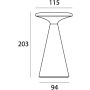 Maxlight FUNGHI T0064 lampka stołowa 1x1.6w/led 160lm 2700k ip44