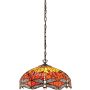 Interior1900 Dragonfly flame 64081 lampa wisząca 3x60W/E27 IP20