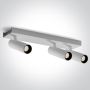 One Light Wall & Ceiling 65004C/W/W spot 3x5W/LED 1350lm 3000K IP20