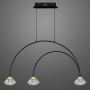 Altavola Design Tiffany LA059/CL1_black lampa wisząca 3x3x3W/LED 540lm 3000K IP20