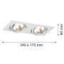 Argon OLIMP 785 oprawa wpuszczana 2x6W/G9  IP20
