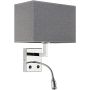 Nowodvorski HOTEL LED 9302 kinkiet 1x60W; 1x2,2W/E27/LED 4000K IP20