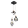 Italux MAELLE MDM-2591/3 BK lampa wisząca 3x40W/E14 