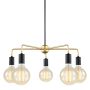 Italux MALENE MDM3386/5 BK+GD żyrandol 5x40W/E27 