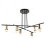 Italux NORMANI MDM3658/6 BK+BRO  Żyrandol 6x60W/E27
