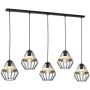 Milagro CLIFF BLACK MLP5526 lampa wisząca 5x60W/E27 IP20 