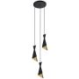 Italux Malia PND-85949-3 BK+GD lampa wisząca 3x40W/E27 IP20 
