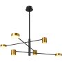 Italux Remdal PND-16374-6 BK+GD żyrandol 6x30W/LED IP20 3000K