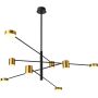 Italux Remdal PND-16374-8 BK+GD żyrandol 8x35,5W/LED IP20 3000K