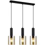 Italux Sardo PND-5581-3-BK+AMB lampa wisząca 3x40W/E27 IP20 