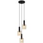 Italux Sardo Rain PND-5581-3A-BK+RNAMB lampa wisząca 3x40W/E27 IP20 