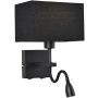 Italux Norte WL-1122-2-BL-BM-RC-BL kinkiet 2x60W, 3W/E27, LED IP20 3000K
