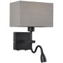 Italux Norte WL-1122-2-BL-BM-RC-GR kinkiet 2x60W, 3W/E27, LED IP20 3000K