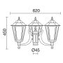 Novolux ELITE 6 096U-G05X1A-01 IP43 Oprawa do latarni 3x70W/E27