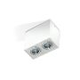 AZzardo ELOY 2 GM4204 WH-ALU oprawa natynkowa 2x50W/GU10 