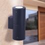 Fumagalli Franca FMG-FRANCA90-2LT-BLK kinkiet 2x6W/GU10 4000K-2700K IP55