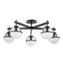Hinkley Hollis HK-HOLLIS-5-C-BK lampa sufitowa 5x40W/E14  ip44