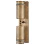 Hinkley Pratt HK-PRATT-2LT-SPOT-HB kinkiet 2x8W/GU10 560lm 3000K IP44