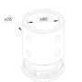 Norlys Akcesoria 1509AL redukcja Adapter Ø76/Ø60 SUNNFJORD