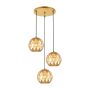 Italux Hilo  PND-22341-3SA-GD lampa wisząca 3x40W/E27  IP20