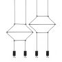 King Home FLUSSO LINE JD0032-4P lampa wisząca 4x3W/G9 3000K IP20