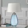Elstead Lighting LENA LARGE LENA-TL-L-BLUE-OWSS lampka stołowa 1X7W/GU10+1x60W/E27