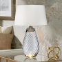 Elstead Lighting LENA LARGE LENA-TL-L-SMOKE-OWSS lampka stołowa 1X7W/GU10+1x60W/E27