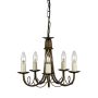 Elstead Lighting MINSTER MN5 BLK/GOLD żyrandol 5x60W/E14 