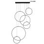 Kinghome Moosee Circulo Six MSE010100371 lampa wisząca 6x156W/LED 3000K IP20