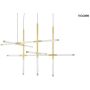 King Home MIKADO MSE1501100487 lampa wisząca 30W/LED 2400lm 3000K 