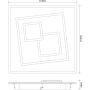 Zuma Line DUNK MS-3041S lampa sufitowa 1x36W/LED 2300lm 3000-6000k 