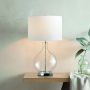 Elstead Lighting Orb ORB-CLEAR-PN-WHT lampka stołowa 1x60W/E27  