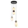 Italux Balos PND-94921-4R-BK lampa wisząca 1x19W/LED 1400lm 3000K IP20