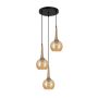 Italux Favera PND-42361-3A-BRO-AMB lampa wisząca 3x40W/E27 IP20