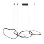 Italux Fonte PND-22412-S4-BK lampa wisząca 4x60W/LED 5300lm 3000K|4000K|6000K IP20